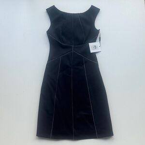 Calvin Klein Black Mini Dress with Silver Accents